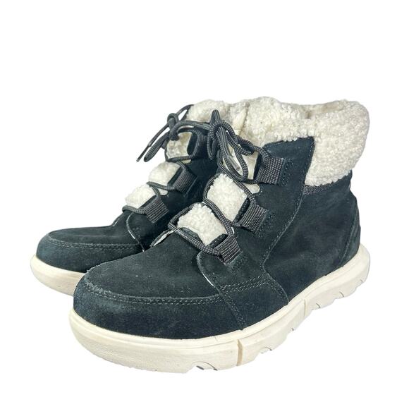 Sorel Women's Explorer™ II Carnival Cozy Boot Black/Sea Salt 8 B - Medium suede - Picture 6 of 11